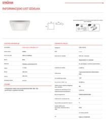 Ideus LED panel 24W vgradno-nadgradni 3CCT 3010lm IP20 OLGA kvadratni bel