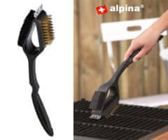 Alpina BBQ 3v1 krtača za žar, 38 cm, črna