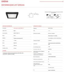 Ideus LED panel 24W vgradno-nadgradni 3CCT 3010lm IP20 OLGA kvadratni črn