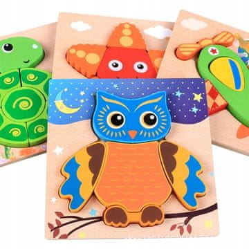 shumee Puzzle izobraževalna igra Montessori Puzzle 3 kosi