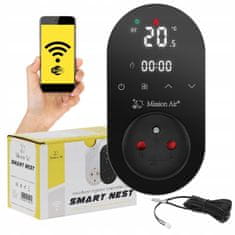 shumee SMART NEST BLACK regulator temperature vtičnice