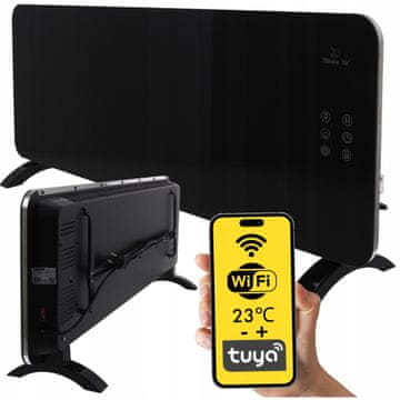 shumee PORTO WiFi 2400W črni konvektorski grelec
