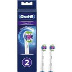 Oral-B EB 18-2 3D White nadomestna glava s tehnologijo CleanMaximiser, 2 kosa