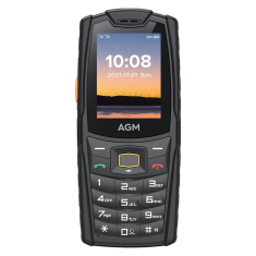 AGM Odporni preklopni telefon na tipke M6 SE (4G LTE) Dual SIM, IP68/IP69K/MIL-STD-810H, črn