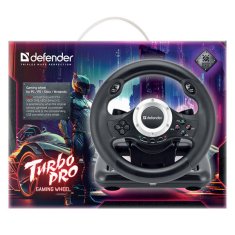 Defender TURBO PRO, 10 gumbov, USB, črn, s pedali, otroški volan 64291