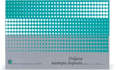 Prijava nastopa dopusta A6 (obrazec 0,5400)