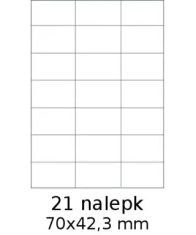 Etikete Sorex 70 x 42,3 mm, 100/1