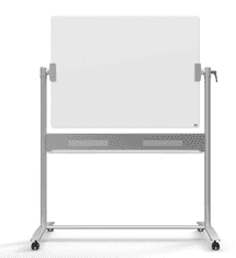 Nobo Mobilna steklena tabla NOBO, 90x120 cm, na kolesih