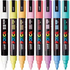 UNI Marker Uni PC-5M POSCA, set 8/1, Pastel