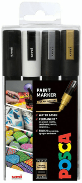 UNI Marker Uni PC-5M POSCA, set 4/1 MONO