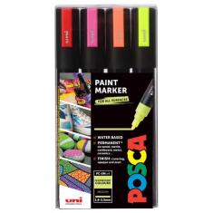 UNI Marker Uni PC-5M POSCA, set 4/1 NEON