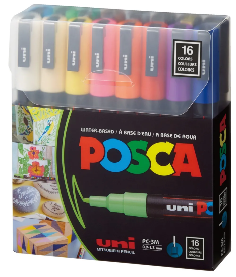 UNI Marker Uni PC-3M POSCA, set 16/1