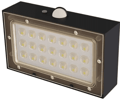 Emos Brixo svetilka, solarna LED, senzor gibanja, nevtralna bela, črna (ZG162S)