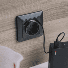 Emos vtičnica z USB-A+USB-C, antracit (A6000.7)