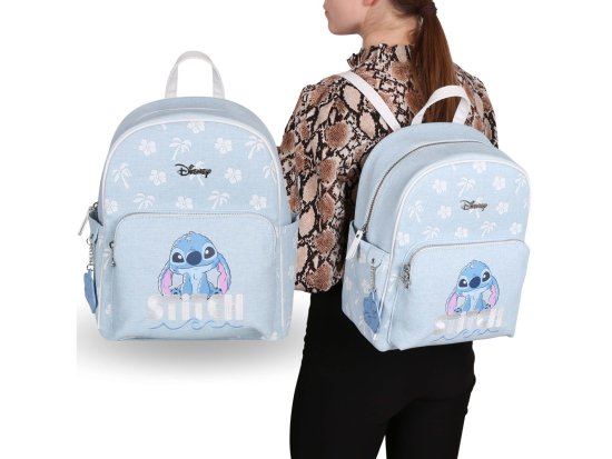 Disney Disney Stitch Modri MLADINSKI ženski nahrbtnik, prostoren, mestni nahrbtnik 32x25x13cm