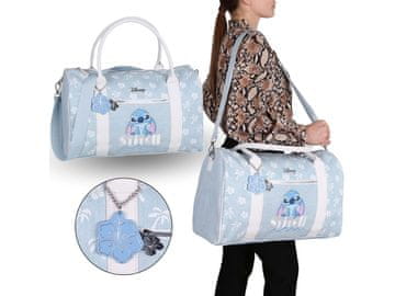 Disney Disney Stitch Modra MLADINSKA potovalna torba, potovalna torba, ROČNA PRTLJAGA za letalo 44x18x26cm
