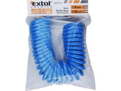 Extol Premium Zračna cev spirala PU z medeninastimi hitre spojke, 1/4", notranji průměr8mm, L 8m