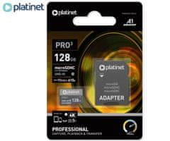 Platinet PLATINET PMMSDX128UIII microSD kartica, 128GB, 90MB/s, class10, UHS-I, +adapter