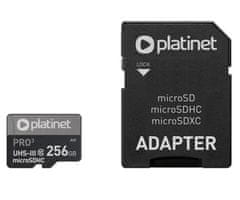 Platinet PLATINET PMMSDX256UIII microSD kartica, 256GB, 90MB/s, class10, UHS-I, +adapter