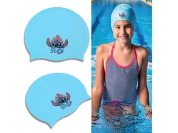 Disney DISNEY Stitch Plavalna kapa, silikonska, za otroke 3+ | RAZTEGLJIV, univerzalna velikost za bazen