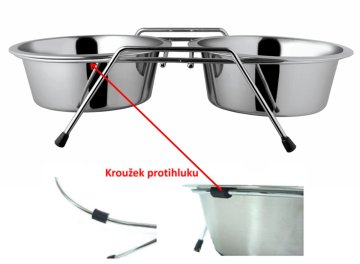 Dvojna posoda iz nerjavečega jekla s stojalom 2 x 0,75 l