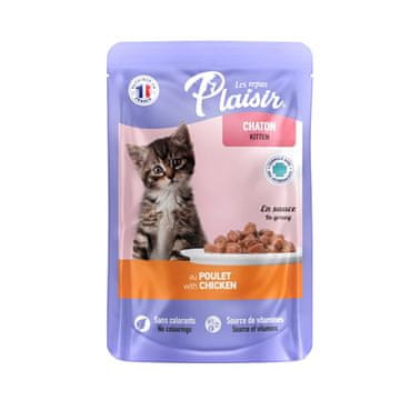 Plaisir Cat Kitten piščanec v omaki, vrečka 100 g