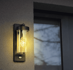 Emos stenska svetilka s PIR senzorjem, LED, vrtna, E27, 15 W (ZGC040P)