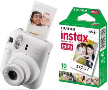 ljubek fotoaparat instax mini 12 fujifilm hitro tiskanje fotografij čudovit dizajn aa baterija