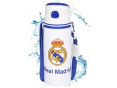 FC Real Madrid Real Madrid Aluminijasta TERMALNA STEKLENICA, ustnik, STEKLENIČKA ZA VODO z naramnico 600ml 