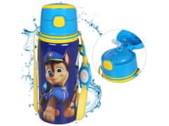 Paw Patrol Paw Patrol Aluminijasta TERMALNA STEKLENIČKA, ustnik, STEKLENIČKA ZA VODO z naramnico, za dečka 600ml