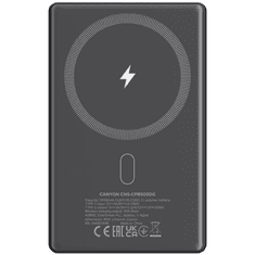 Canyon OnPower 505 slim Magsafe powerbank, 5000 mAh, temno siv (CNS-CPB505DG)