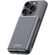 Canyon OnPower 505 slim Magsafe powerbank, 5000 mAh, temno siv (CNS-CPB505DG)