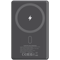 Canyon OnPower 510 slim Magsafe powerbank, 10.000 mAh, temno siv (CNS-CPB510DG)