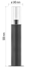 Emos LED stoječa svetilka, vrtna, E27, 15 W (ZGC0A0P)