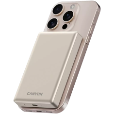 Canyon OnPower 510 slim Magsafe powerbank, 10.000 mAh, bež (CNS-CPB510BE)