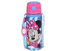Disney DISNEY Minnie Mouse Aluminijasta TERMALNA STEKLENICA, ustnik, STEKLENIČKA ZA VODO z naramnico, za deklice 600ml