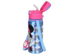 Disney DISNEY Minnie Mouse Aluminijasta TERMALNA STEKLENICA, ustnik, STEKLENIČKA ZA VODO z naramnico, za deklice 600ml