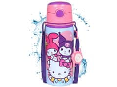 HELLO KITTY Hello Kitty Aluminijasta TERMALNA STEKLENICA, ustnik, STEKLENIČKA ZA VODO z naramnico, za deklice 600ml