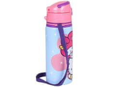 HELLO KITTY Hello Kitty Aluminijasta TERMALNA STEKLENICA, ustnik, STEKLENIČKA ZA VODO z naramnico, za deklice 600ml