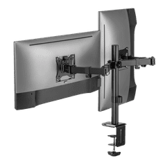S-box namizni nosilec za 2x monitor LCD-352/2-2 (17-32/2x9kg/100x100), nagib, vrtenje