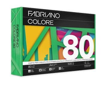 Fabriano Papir barvni a4 colore intenzivne barve 80gr - temno zelena-verde