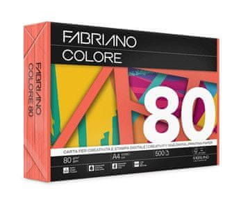 Fabriano Papir barvni a4 colore intenzivne barve 80gr - rdeča-arancio