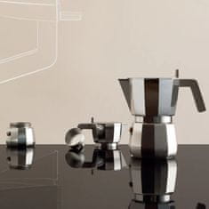 Alessi Moka kafetiera espresso za 3 skodelice / siv ročaj / aluminij