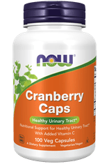 NOW Foods Brusnica Cranberry z dodanim vitaminom C (100 rastlinskih kapsul)