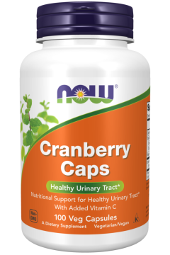 NOW Foods Brusnica Cranberry z dodanim vitaminom C (100 rastlinskih kapsul)