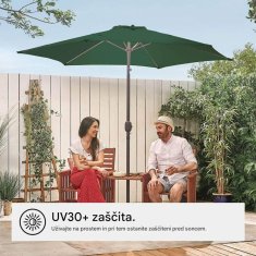 VonHaus 2,7M senčnik samostoječi UV30 zelen