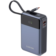 Canyon OnPower 600 powerbank, vgrajen kabel, 20.000 mAh, temno siv (CNS-CPB600DG)
