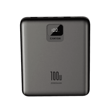 Canyon PB-2008 powerbank, 20.000 mAh, temno siv (CNE-CPB2008DG)