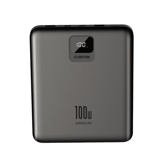Canyon PB-2008 powerbank, 20.000 mAh, temno siv (CNE-CPB2008DG)