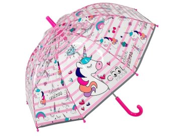 Perletti Otroški odsevni prozorni dežnik Perletti Kids "Unicorn", 15659